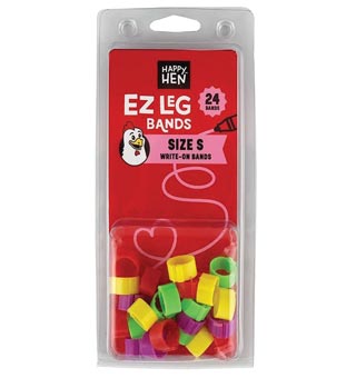 HAPPY HEN™ EZ LEG BANDS (SNAP ON) SIZE SMALL 24/PKG