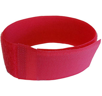 LEGBANDS HOOK & LOOP CLOSURE TAPE 1-1/2 IN X 12 IN RED 10/PKG