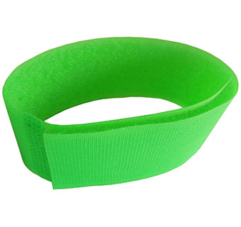 LEGBANDS HOOK & LOOP CLOSURE TAPE 1-1/2 IN X 12 IN NEON GREEN 10/PKG