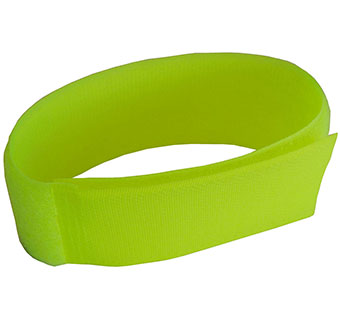 LEGBANDS HOOK & LOOP CLOSURE TAPE 1-1/2 IN X 12 IN NEON YELLOW 10/PKG