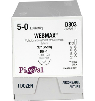 PIVETAL® WEBMAX™ SUTURES D303 30 IN (RB1) 12/BOX