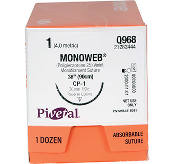 PIVETAL® MONOWEB™ SUTURES Q968 36 IN (CP1)
