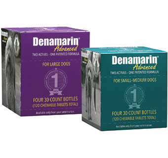 DENAMARIN® ADVANCED CHEWABLE TABLETS SMALL - MEDIUM DOGS 4 X 30 COUNT BOTTLE