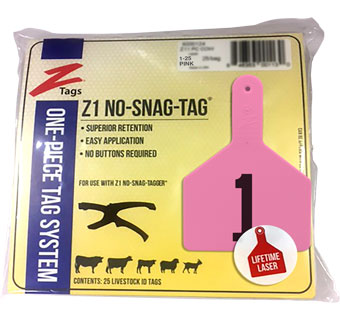 COW 1 PIECE PRE-NUMBERED LASER PRINT PINK 1-25