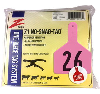 COW 1 PIECE PRE-NUMBERED LASER PRINT PINK 26-50