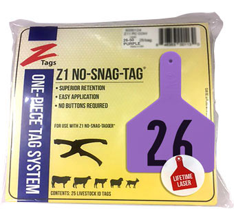 COW 1 PIECE PRE-NUMBERED LASER PRINT PURPLE 26-50