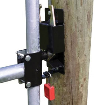LOCKABLE 2-WAY GATE LATCH FOR 1-5/8 - 2 IN OD ROUND TUBE GATE
