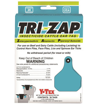 TRI-ZAP™ INSECTICIDE CATTLE EAR TAG 20/PKG