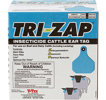 TRI-ZAP™ INSECTICIDE CATTLE EAR TAGS 100/PKG