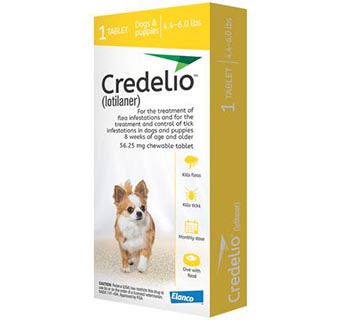 CREDELIO™ CHEWABLE TABLETS 16 X 1PKG 4.4 - 6 LBS (RX)