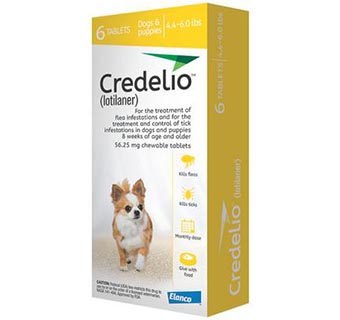 CREDELIO™ CHEWABLE TABLETS 10 X 6 PKG 4.4 - 6 LBS (RX)