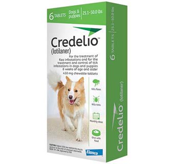 CREDELIO™ CHEWABLE TABLETS 10 X 6/PKG 25.1 - 50 LBS (RX)