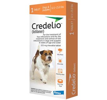 CREDELIO™ CHEWABLE TABLETS 16 X 1/PKG 12.1 -25 LBS (RX)