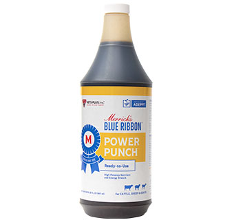 MERRICK'S BLUE RIBBON® POWER PUNCH™ CATTLE RTU NUTRIENT & ENERGY DRENCH 32 OZ