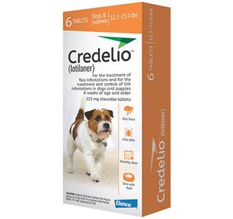 CREDELIO™ CHEWABLE TABLETS 10 X 6/PKG 12.1 - 25 LBS (RX)