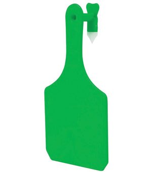 Y-TAGS™ 1-PIECE COW BLANK TAG 2-3/4 IN GREEN 100/PKG