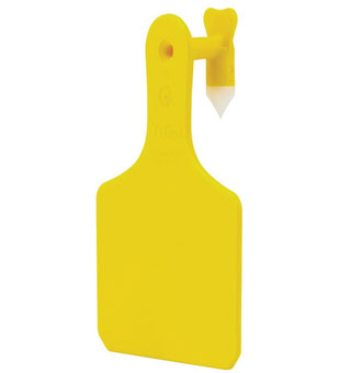 Y-TAGS™ 1-PIECE CALF BLANK TAG 1-1/2 IN YELLOW 100/PKG