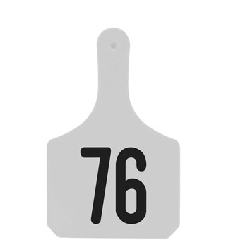 Y-TAGS™ 1-PIECE IDENTIFICATION EAR TAG LASER NUMBERED 76-100 WHITE 25/PKG
