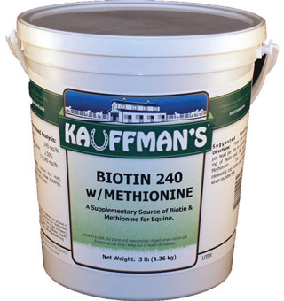 KAUFFMAN'S® BIOTIN 240 HORSE NUTRITIONAL SUPPLEMENT 240 MG/LB BIOTIN 10 LB