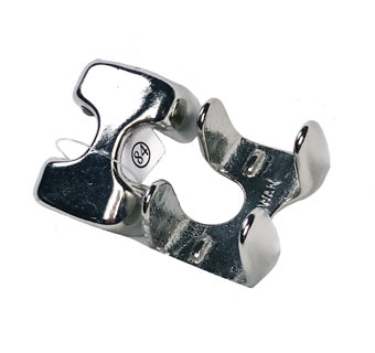NP ROPE CLAMP 7/8 IN SILVER NICKEL-PLATED