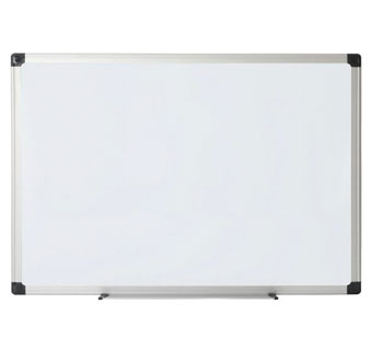 FORAY DRY ERASE WHITEBOARD 48 IN W X 36 IN H SILVER/WHITE