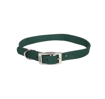 00601 SINGLE-PLY DOG COLLAR NYLON 18 IN X 3/4 IN HUNTER GREEN