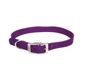 00601 SINGLE-PLY DOG COLLAR NYLON 18 IN X 3/4 IN PURPLE