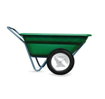 DURA CART/DOLLY WITH WORRY FREE 16 IN TIRE FRAME 7 CU-FT GREEN