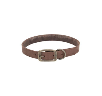 CIRCLE T® 03115 RUSTIC TOWN DOG COLLAR LEATHER 14 IN X 5/8 IN CHOCOLATE
