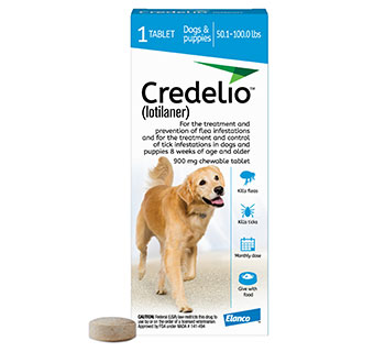 CREDELIO™ CHEWABLE TABLETS 50.1 - 100 LBS 16 X 1/PKG (RX)