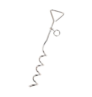 HAMILTON® TIE OUT STAKE SPIRAL 18 IN CHROME