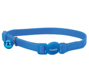 SAFE CAT® 07001 ADJUSTABLE COLLAR WITH BRK BKL NYLON 3/8 IN BLUE LAGOON