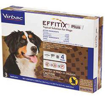 EFFITIX® PLUS TOPICAL SOLUTION FOR DOGS 89-132 LBS 10 X 3 DOSES