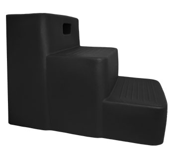 3-STEP MOUNTING BLOCK 21 IN H BLACK 1/PKG