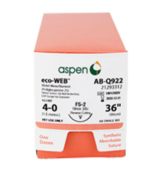 ECO-WEB™ SUTURES 0 36 IN (CP-1) AB-Q967 DZ 12/BOX