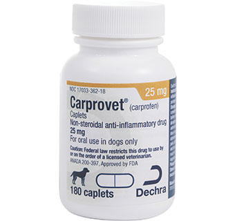 CARPROVET® (CARPROFEN) CAPLETS 25 MG 180/BOTTLE (RX)