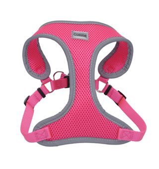 COMFORT SOFT® 06686 ADJ REFLECTIVE WRAP DOG HARNESS MED 3/4 IN NEON PINK