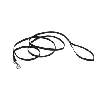 00304 SINGLE-PLY DOG LEASH NYLON 3/8 IN X 4 FT BLACK