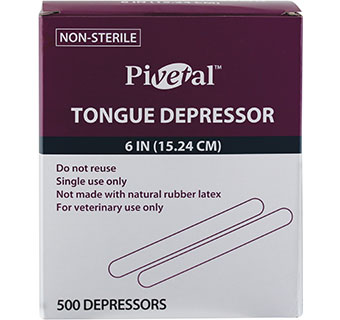 PIVETAL® TONGUE DEPRESSORS 6 IN 500/PKG