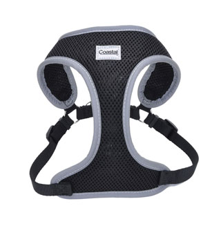 COMFORT SOFT® 06486 ADJ REF WRAP DOG HARNESS XS 5/8 IN BLACK