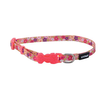 LI'L PALS® 06622 ADJ DOG COLLAR NYLON 8 - 12 IN X 5/16 IN DAISY MULTI-COLOR