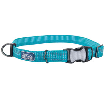 K9 EXPLORER® 36432 ADJ BRTS REFLECTIVE COLLAR 8 - 12 IN X 5/8 IN OCEAN