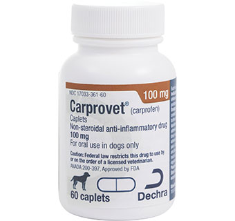CARPROVET® (CARPROFEN) CAPLETS 100 MG 60/BOTTLE (RX)