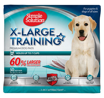 SIMPLE SOLUTION DOG TRAINING PADS 28 IN X 30 IN 50/PKG