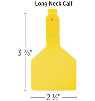 Z TAGS™ Z1 NO-SNAG-TAG® PREMIUM CALF BLANK TAG LONG NECK TURQUOISE 25/PKG