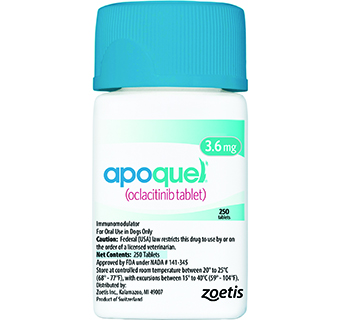 APOQUEL® (OCLACITINIB TABLET) 3.6 MG 250/BOTTLE (RX)