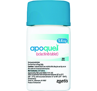 APOQUEL® (OCLACITINIB TABLET) 5.4 MG 250/BOTTLE (RX)