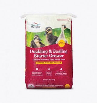 DUCKLING AND GOSLING STARTER GROWER CRUMBLES FEED 22% PROTEIN 25 LB
