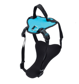 INSPIRE 15988 ADJ DOG HARNESS PLUSH PAD 1 IN X 26 - 38 IN AQUA