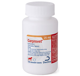 CARPROVET® (CARPROFEN) CHEWABLE TABLETS 25 MG 180/BOTTLE (RX)